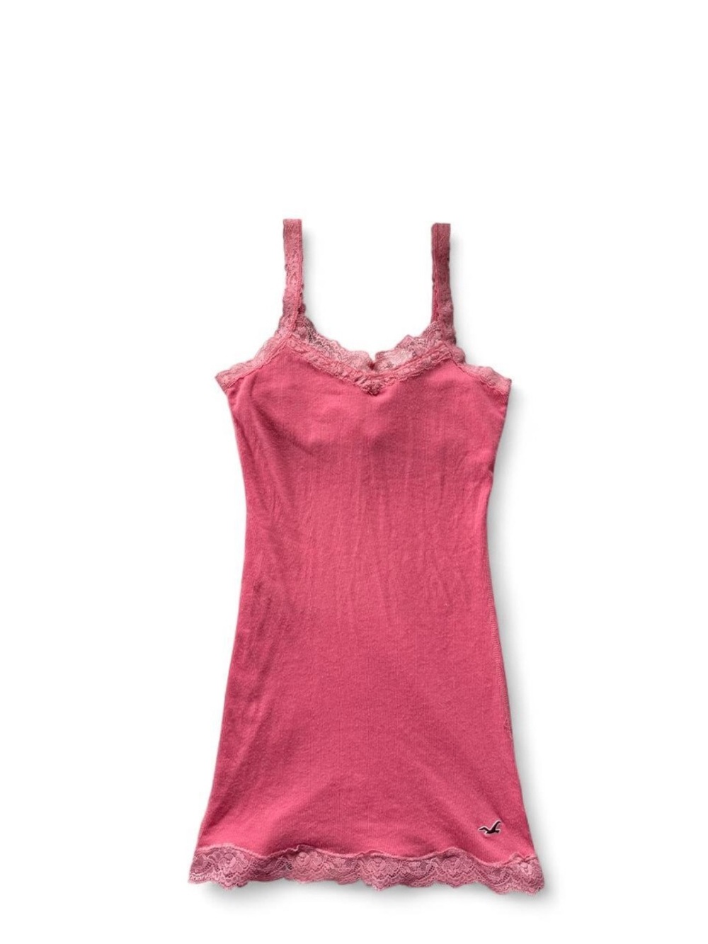 Hollister Pink Lace-Trim Camisole Dress